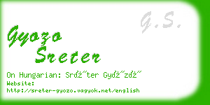 gyozo sreter business card